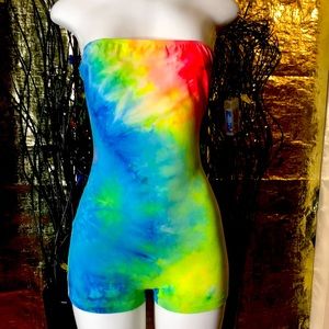 Rainbow Tie Dye Romper